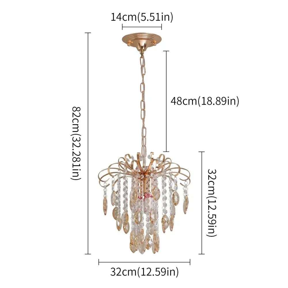 Gold Crystal LED Pendant