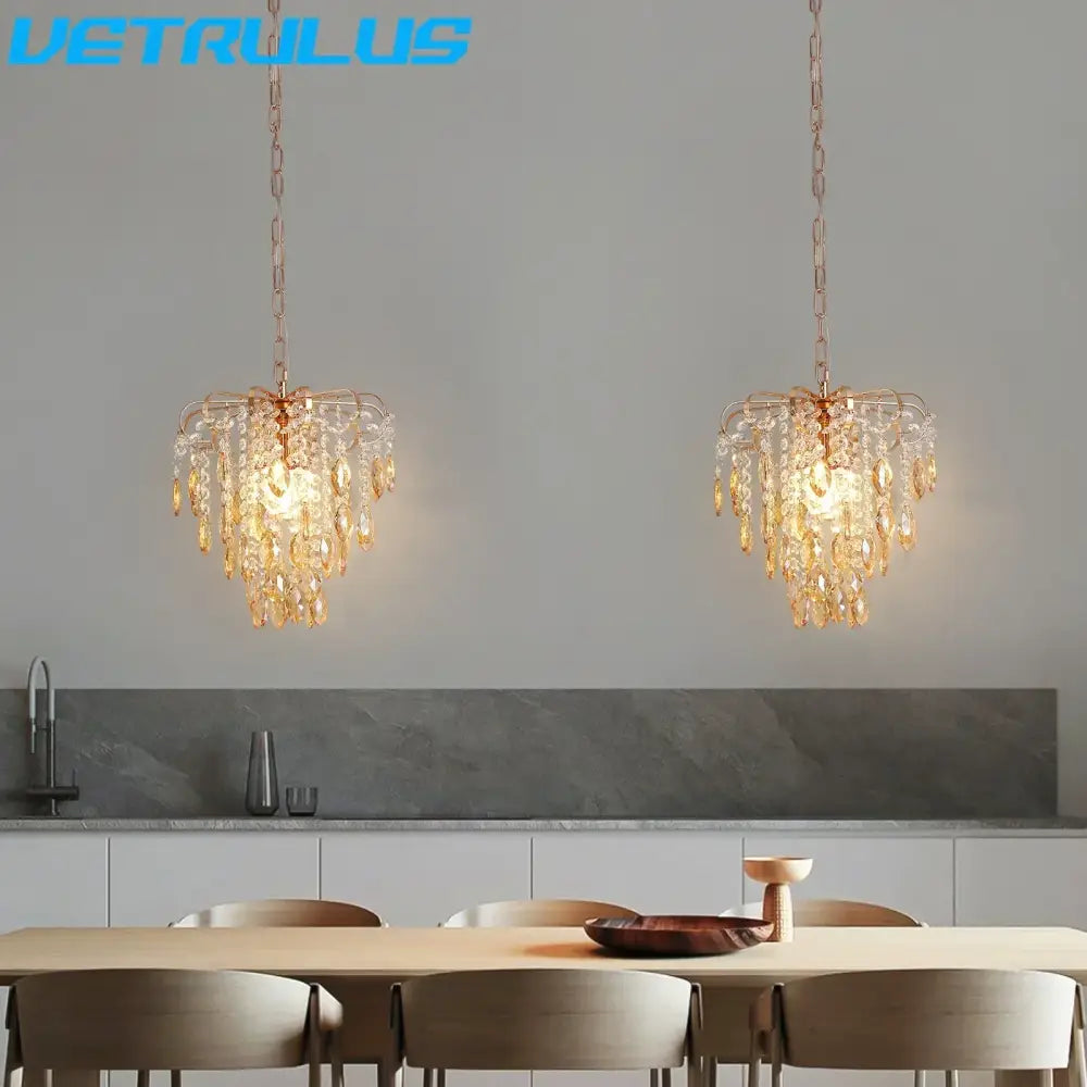 Gold Crystal LED Pendant