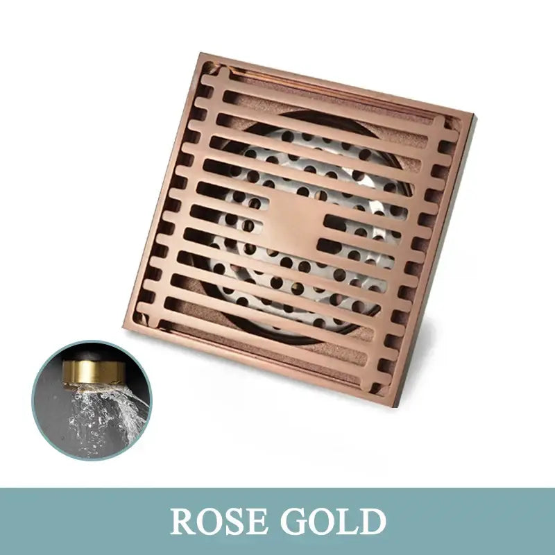 Rose Gold Square Floor Drain