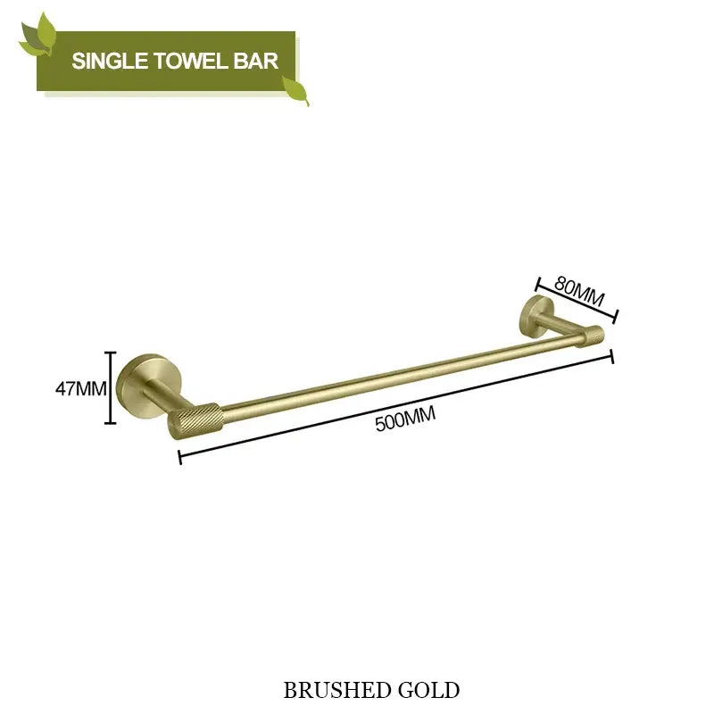 Gold Steel Bathroom Set