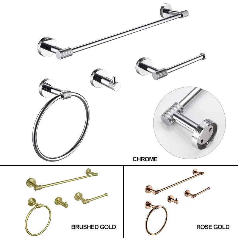 Gold Steel Bathroom Set