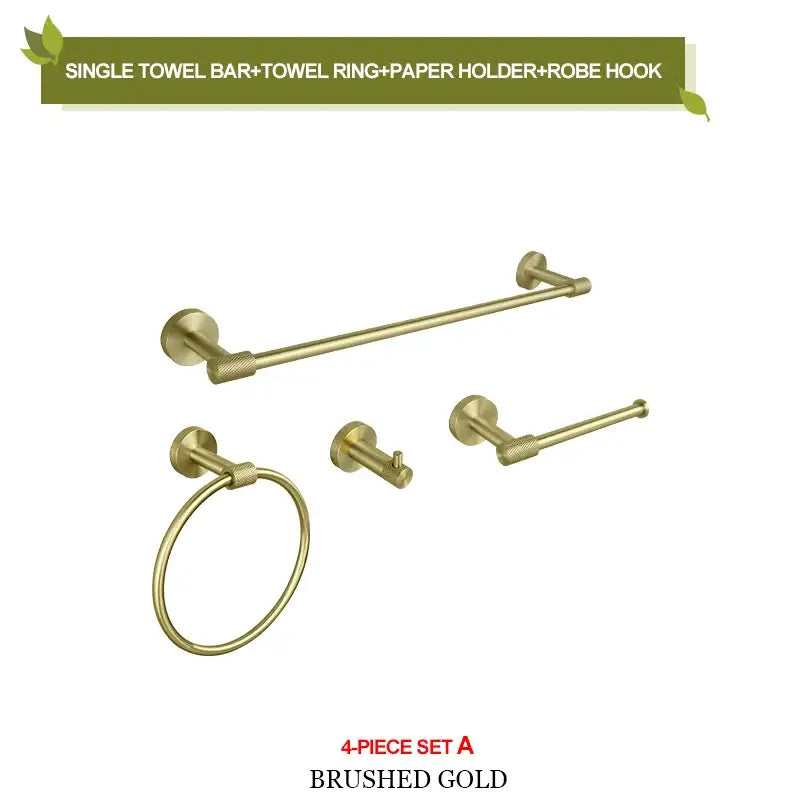 Gold Steel Bathroom Set
