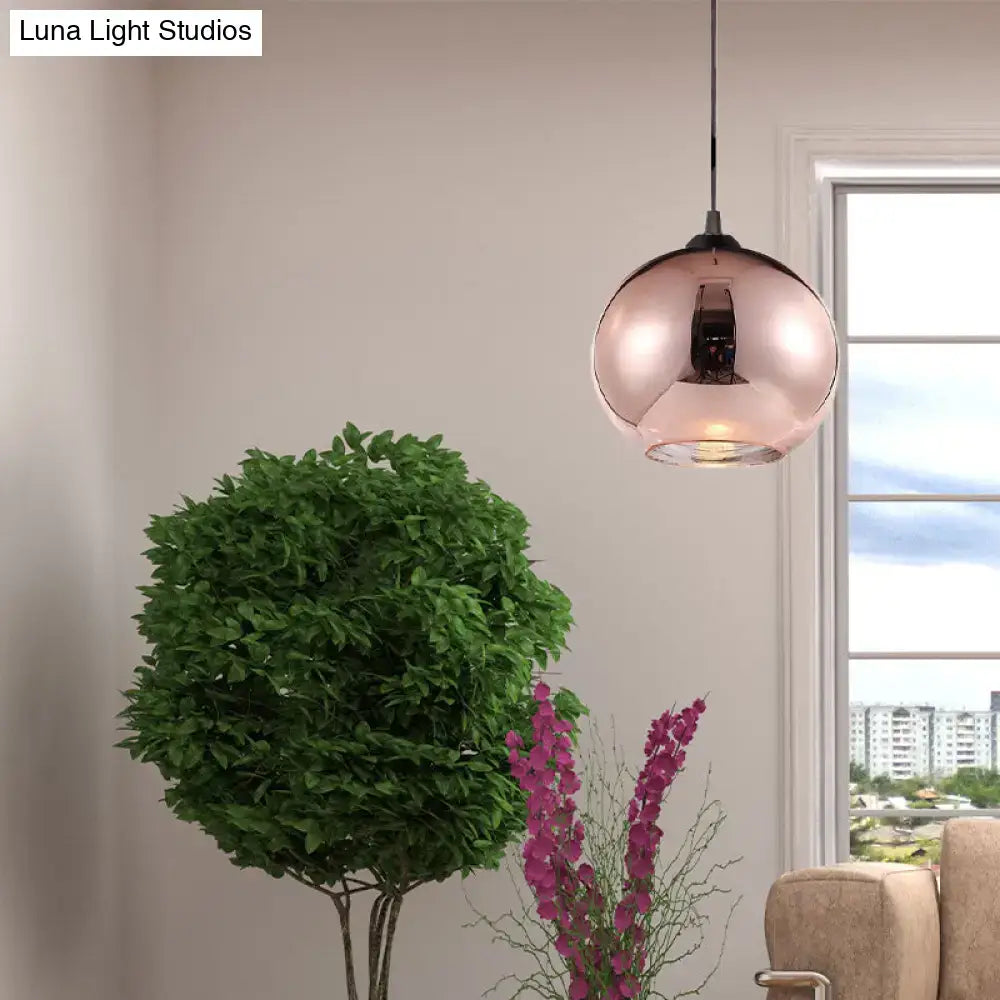 Copper Sphere Pendant Light
