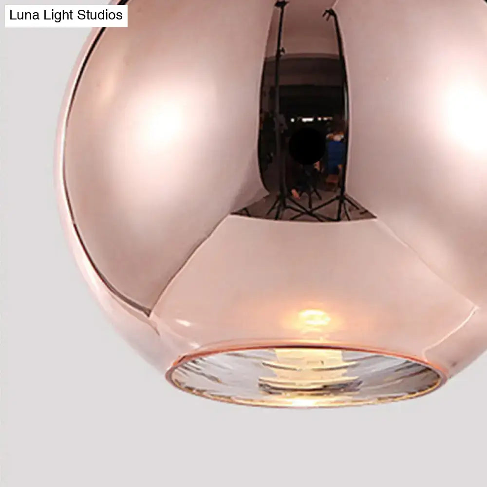 Copper Sphere Pendant Light