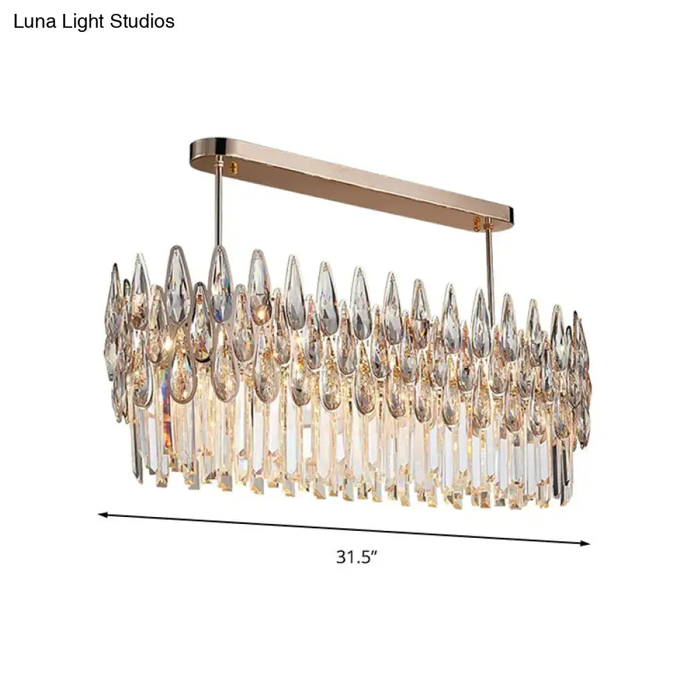Clear Crystal Island Lamp
