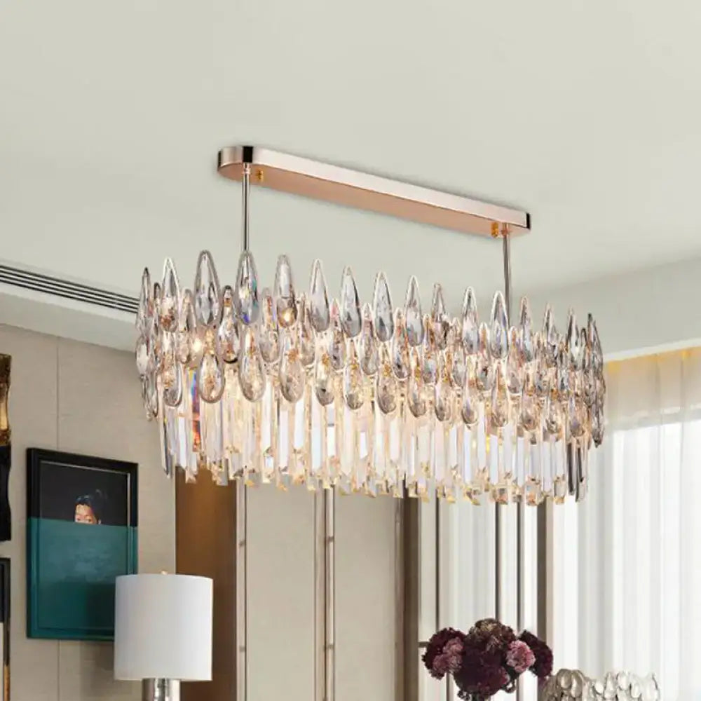 Clear Crystal Island Lamp