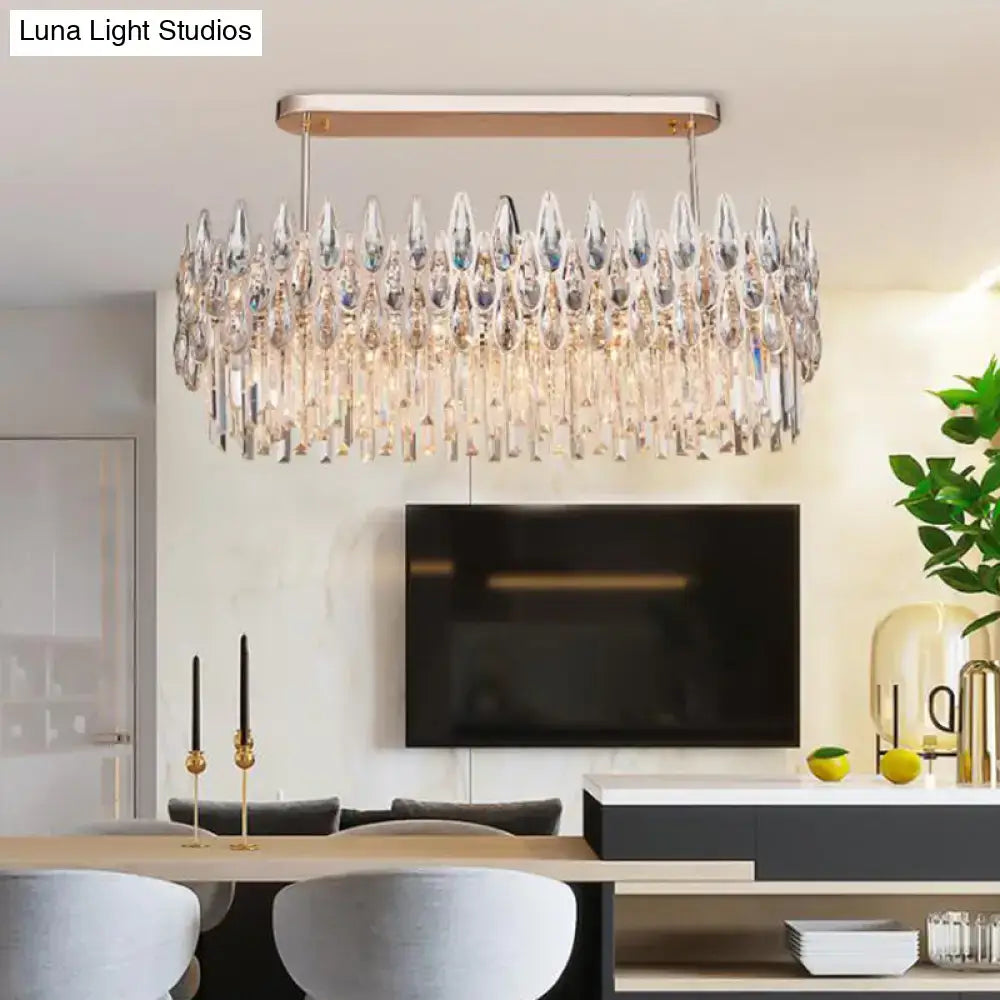 Clear Crystal Island Lamp