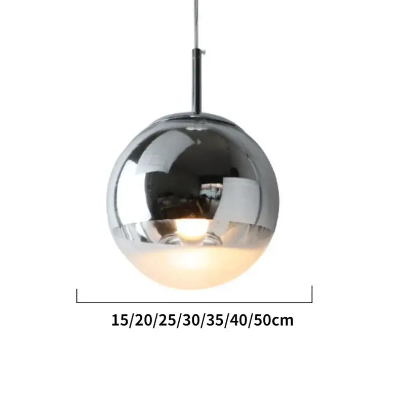 Gold Glass Pendant Light with Frosted Glass for Kitchen