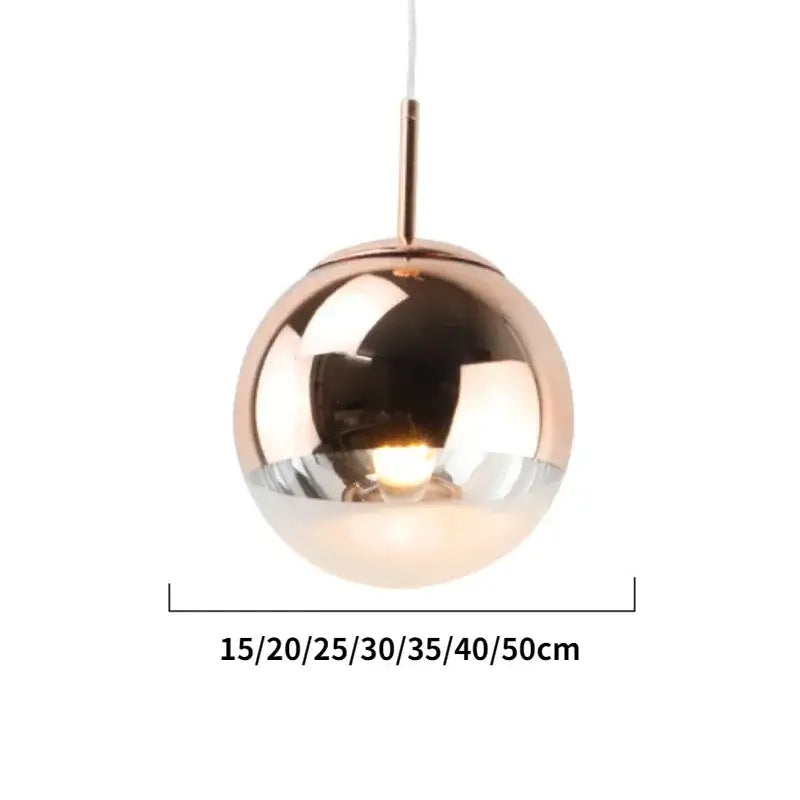 Gold Glass Pendant Light with Frosted Glass for Kitchen