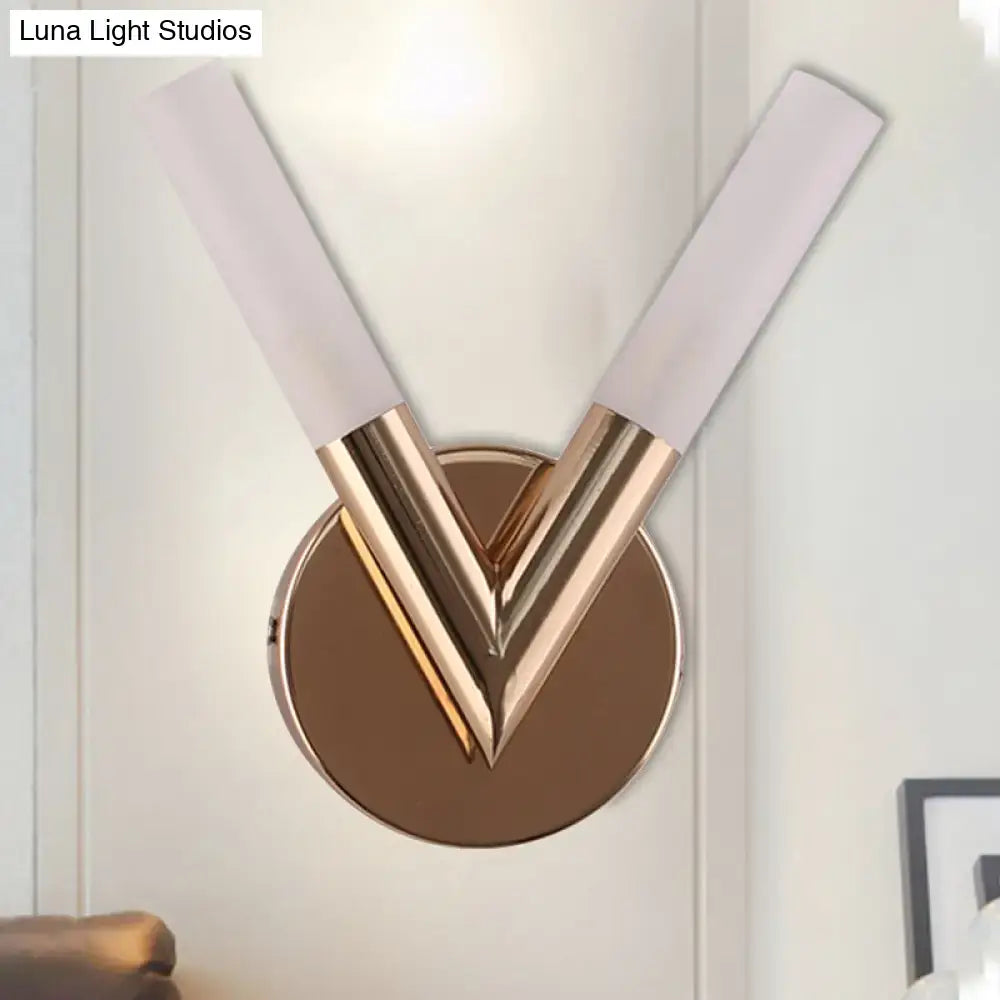 V-Shaped Glass Wall Sconce
