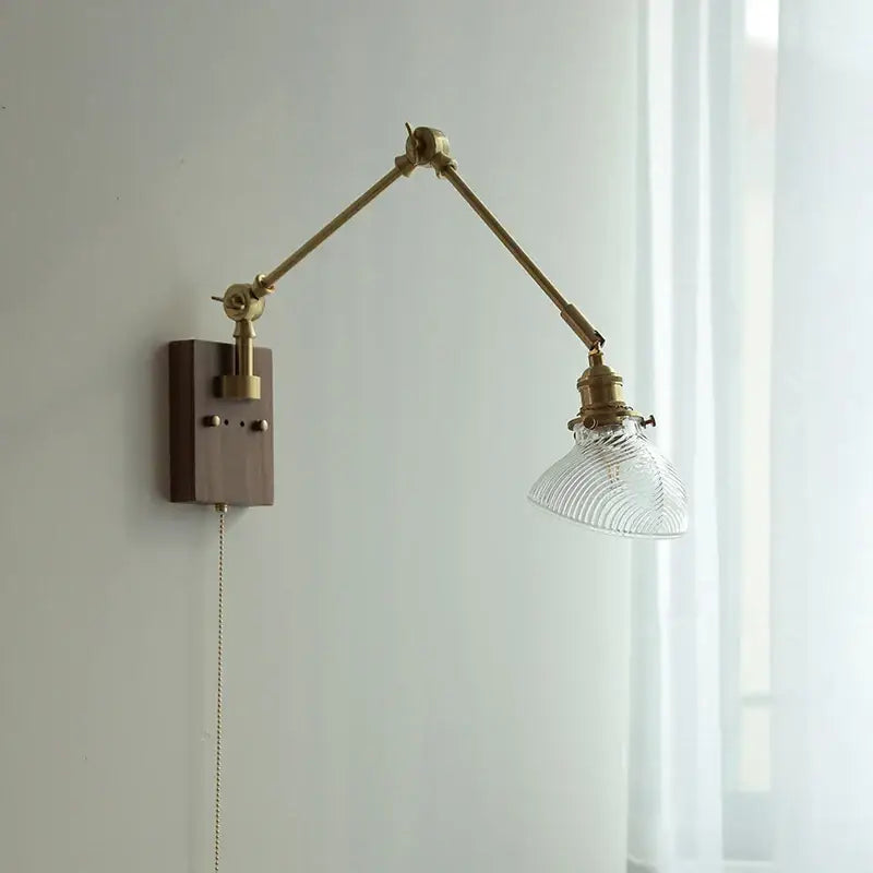 Brass Glass Wall Light