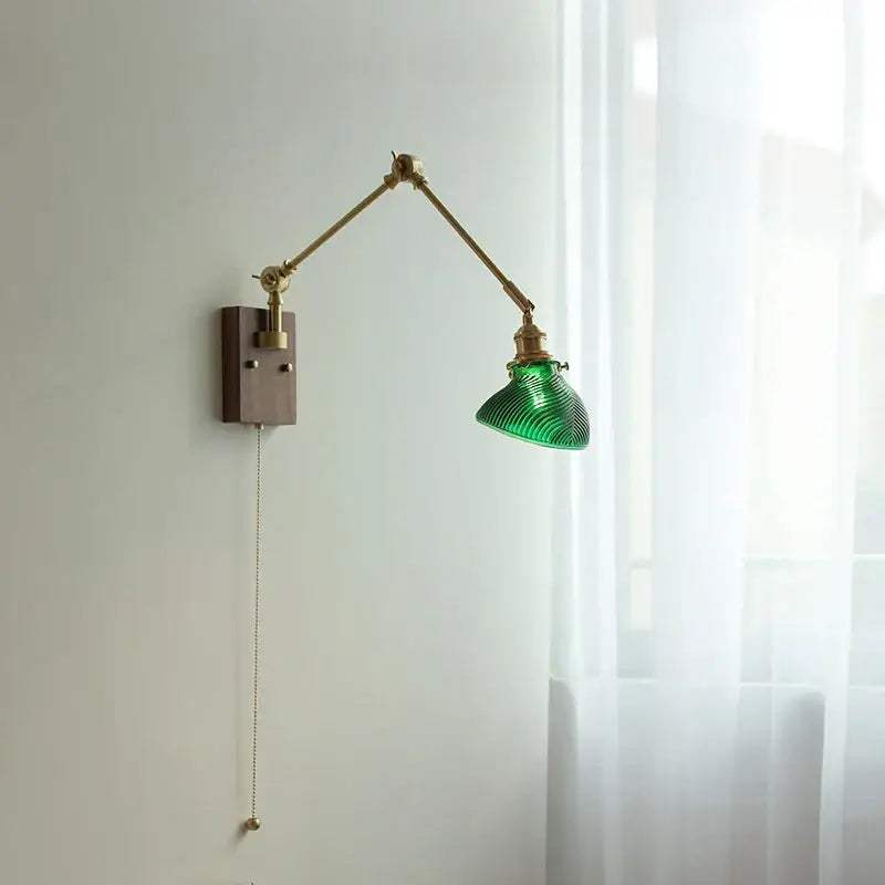 Brass Glass Wall Light