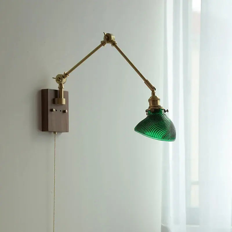 Brass Glass Wall Light