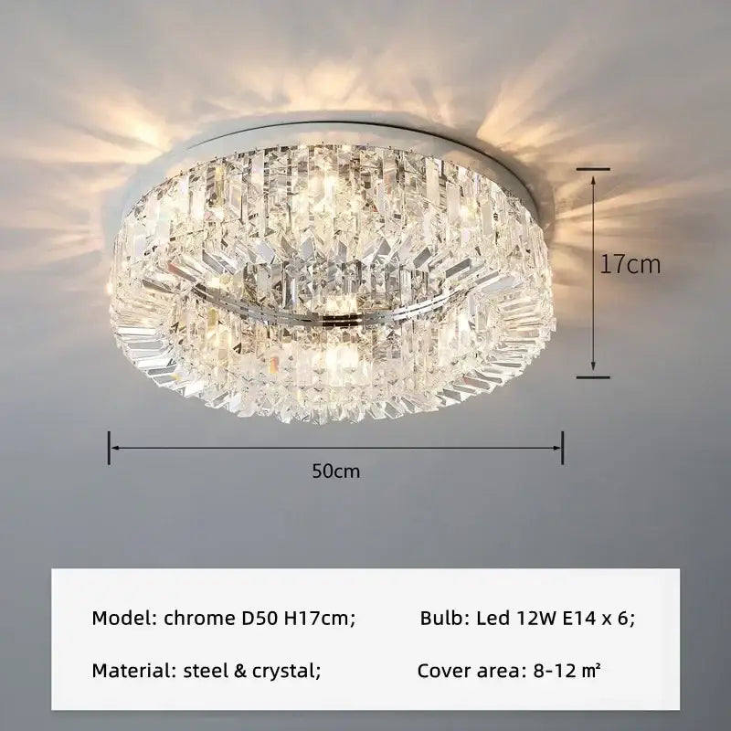 Gold Crystal Ceiling Chandelier Up To 16 Lights