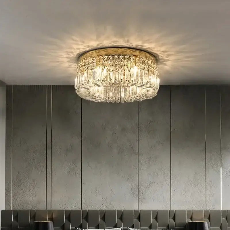 Gold Crystal Ceiling Chandelier Up To 16 Lights