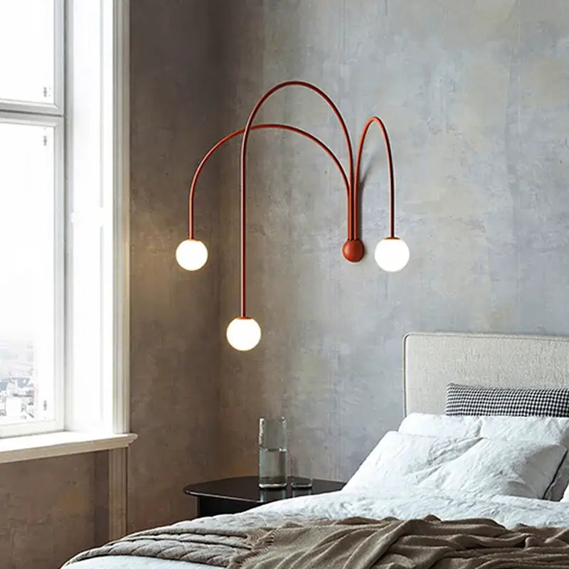 Rust Branch Glass Sconce