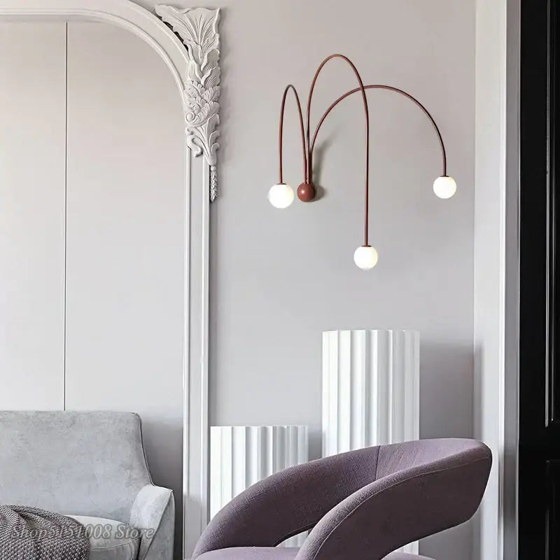 Rust Branch Glass Sconce