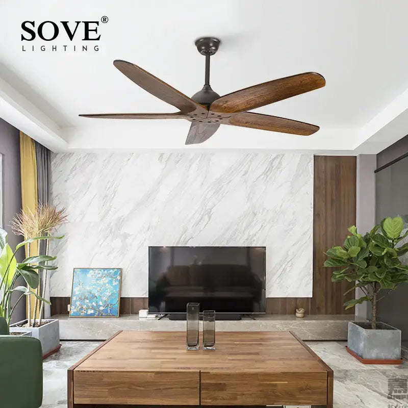 Bronze Wooden Ceiling Fan