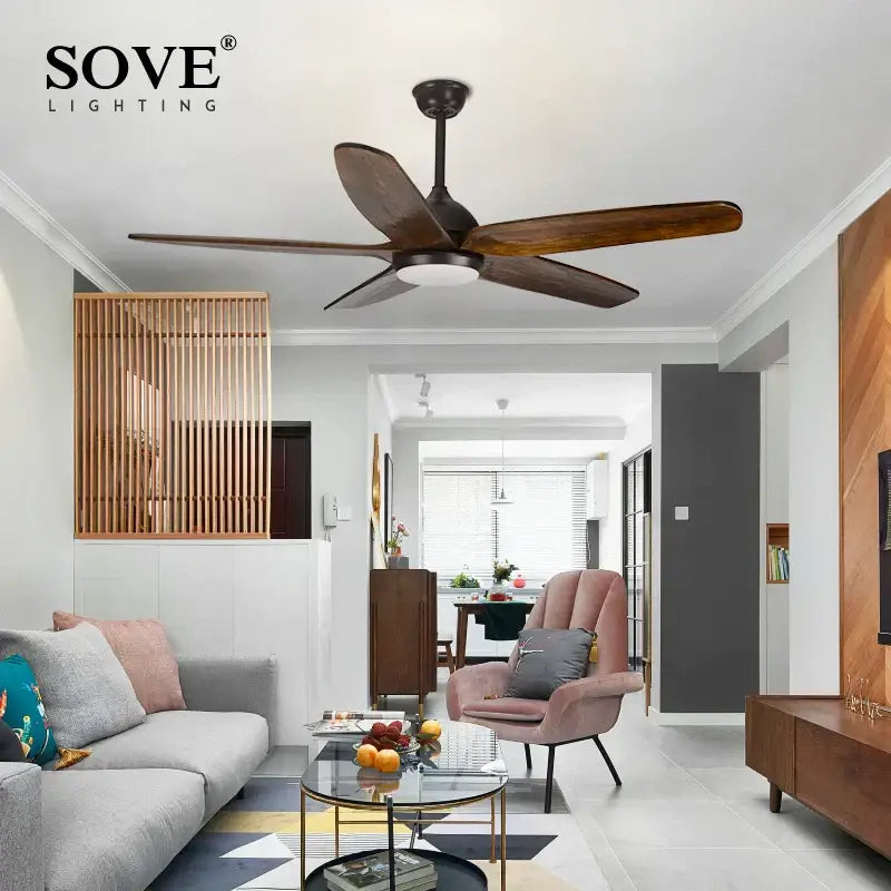 Bronze Wooden Ceiling Fan
