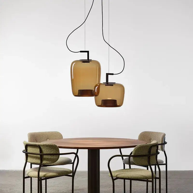 Sage Green Glass Pendant Lamp Nordic Style