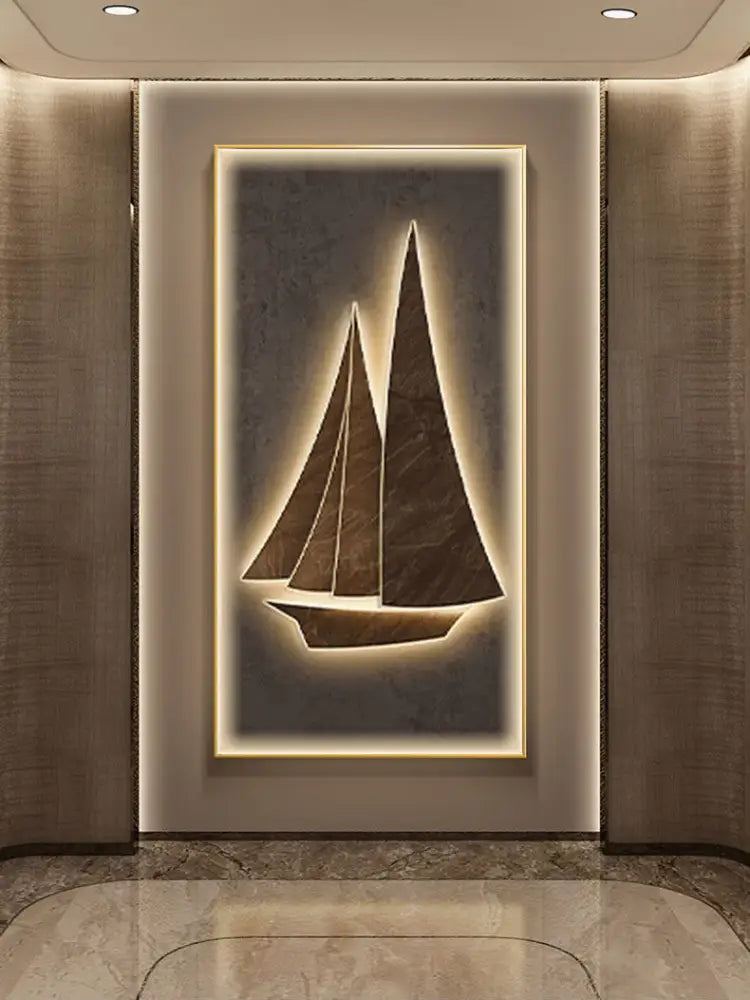 Stone Sailboat LED Lamp