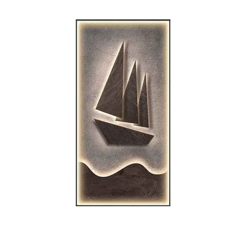 Stone Sailboat LED Lamp