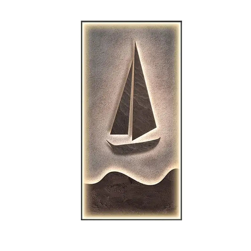Stone Sailboat LED Lamp