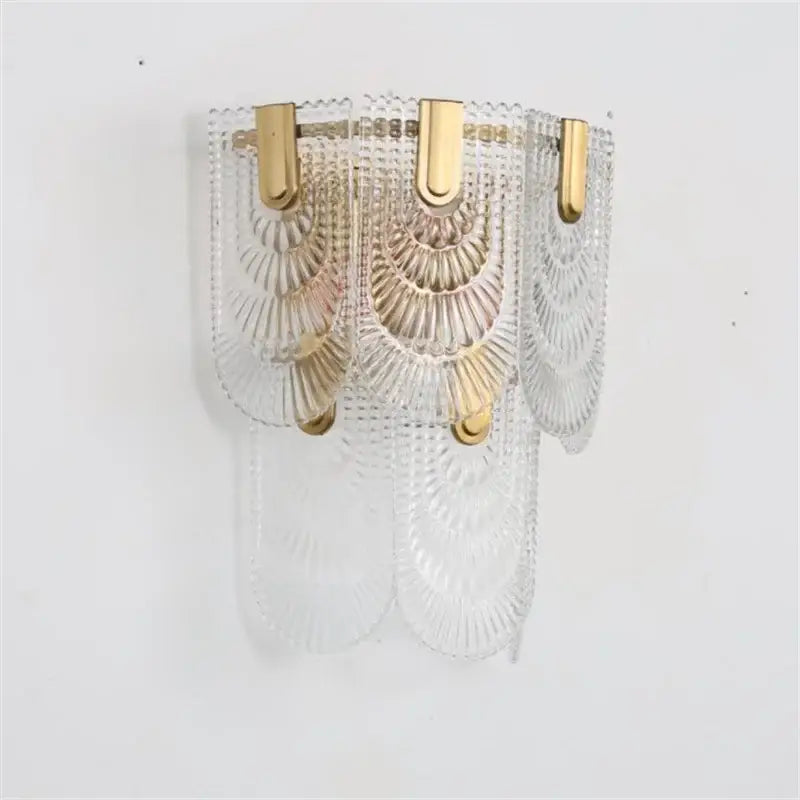 Gold Art Glass Chandelier