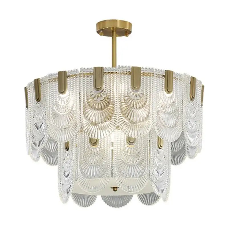 Gold Art Glass Chandelier