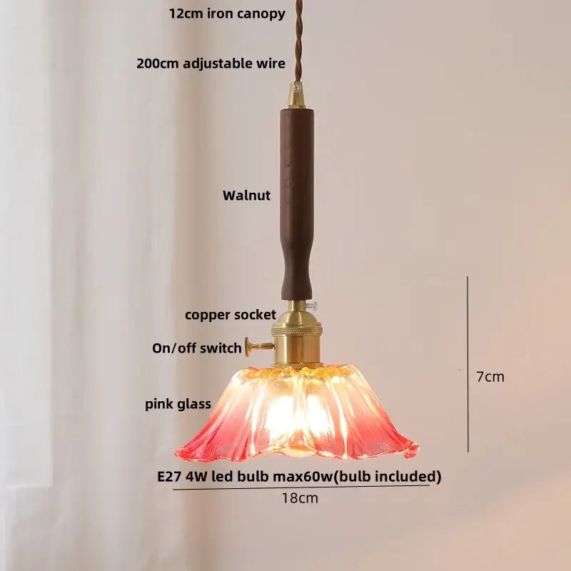 Floral Ceramic Pendant Light