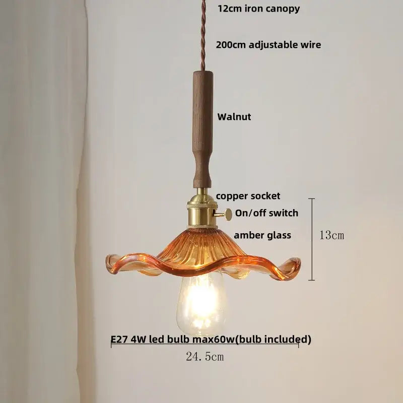 Floral Ceramic Pendant Light