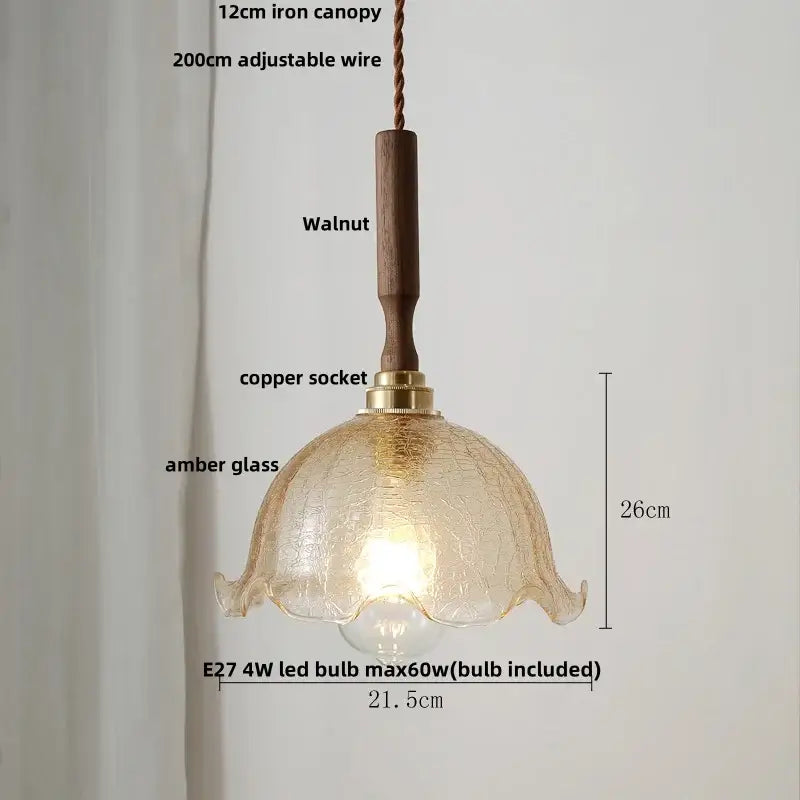 Floral Ceramic Pendant Light