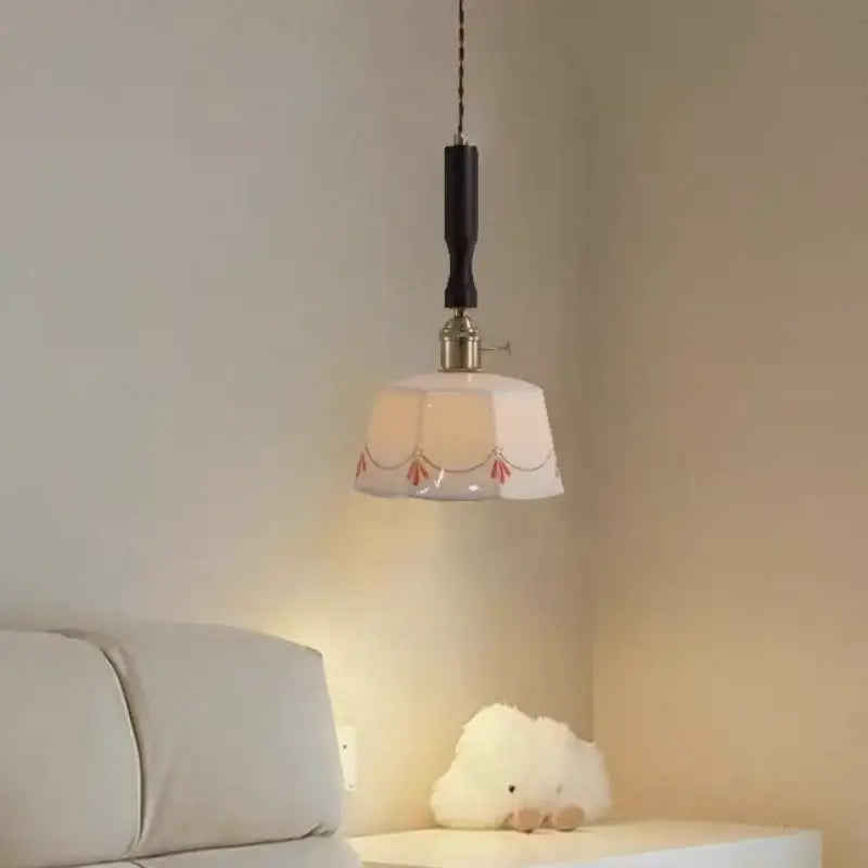 Floral Ceramic Pendant Light