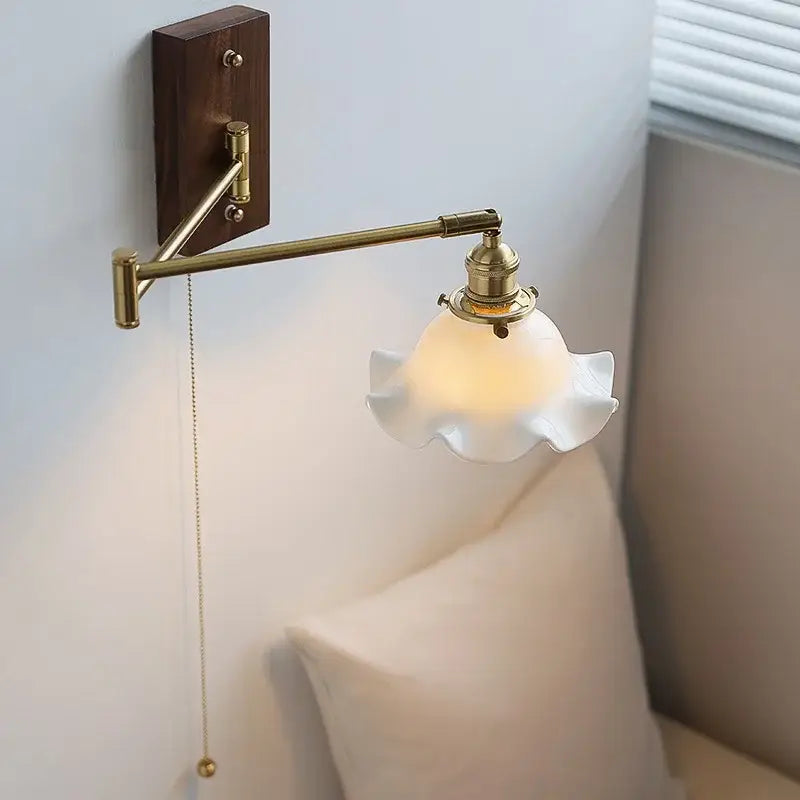 Brass Scalloped Wall Light
