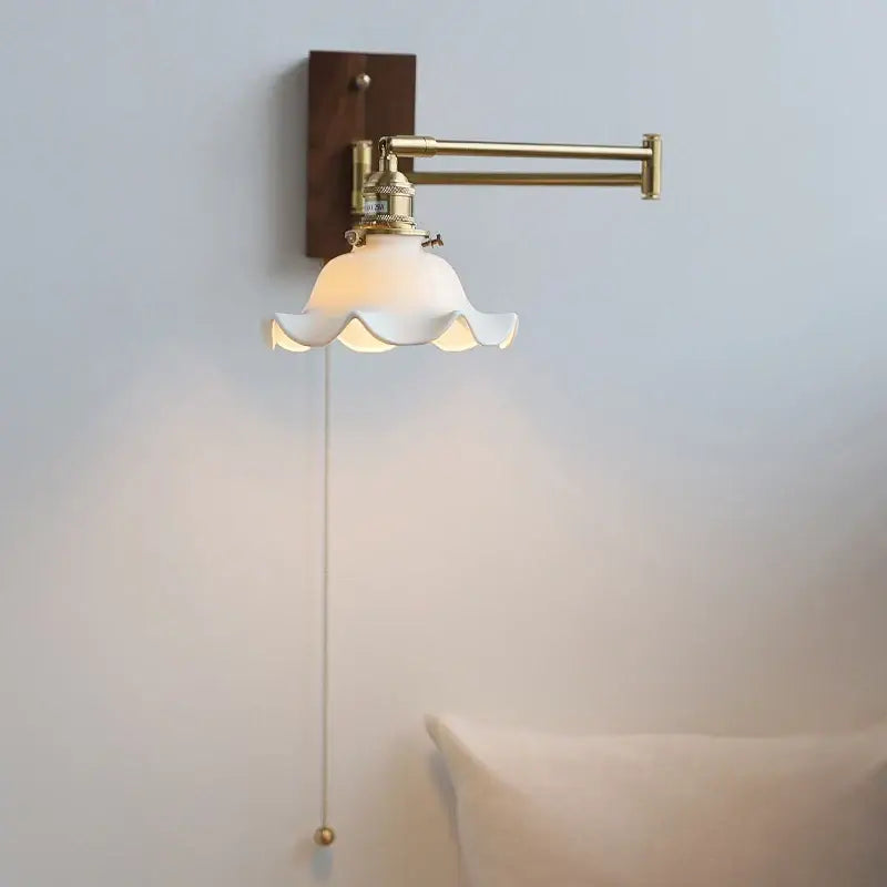 Brass Scalloped Wall Light