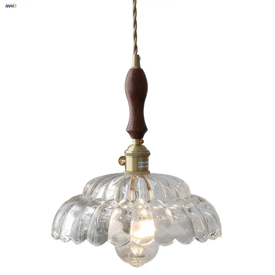 Amber Flower 3-Head Canopy Pendant Light