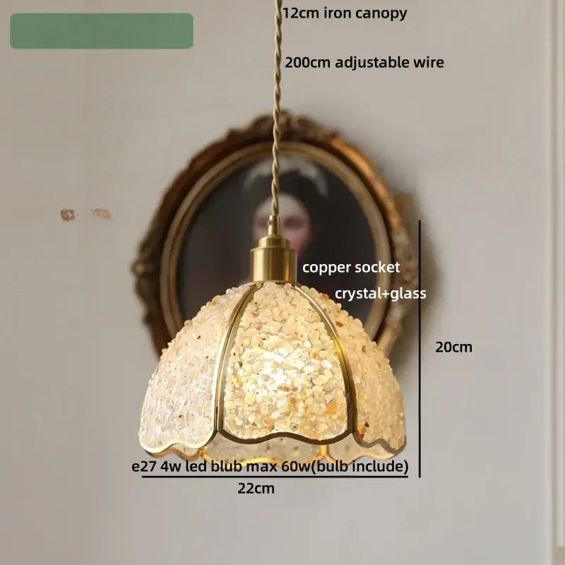 Crystal Seashell Pendant Light