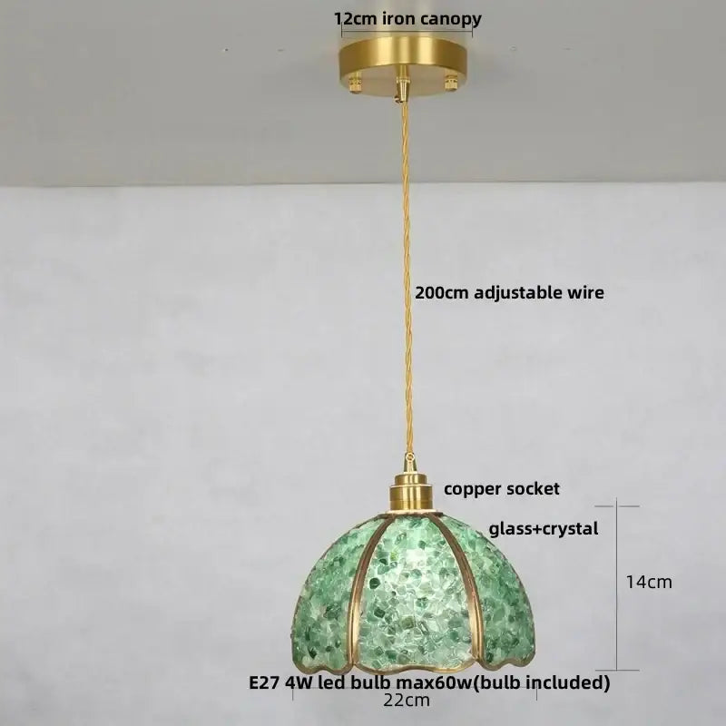 Crystal Seashell Pendant Light