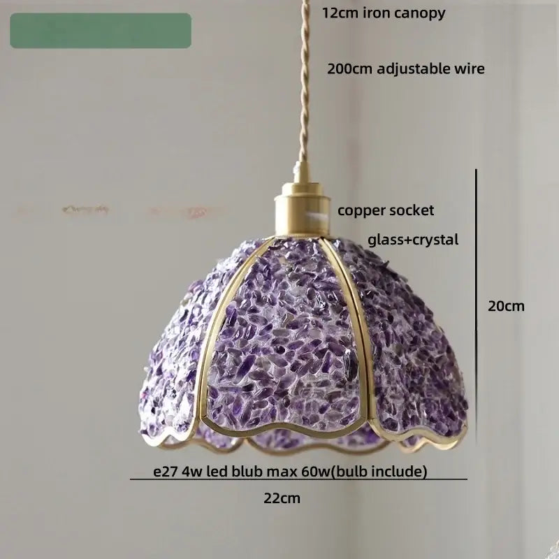 Crystal Seashell Pendant Light