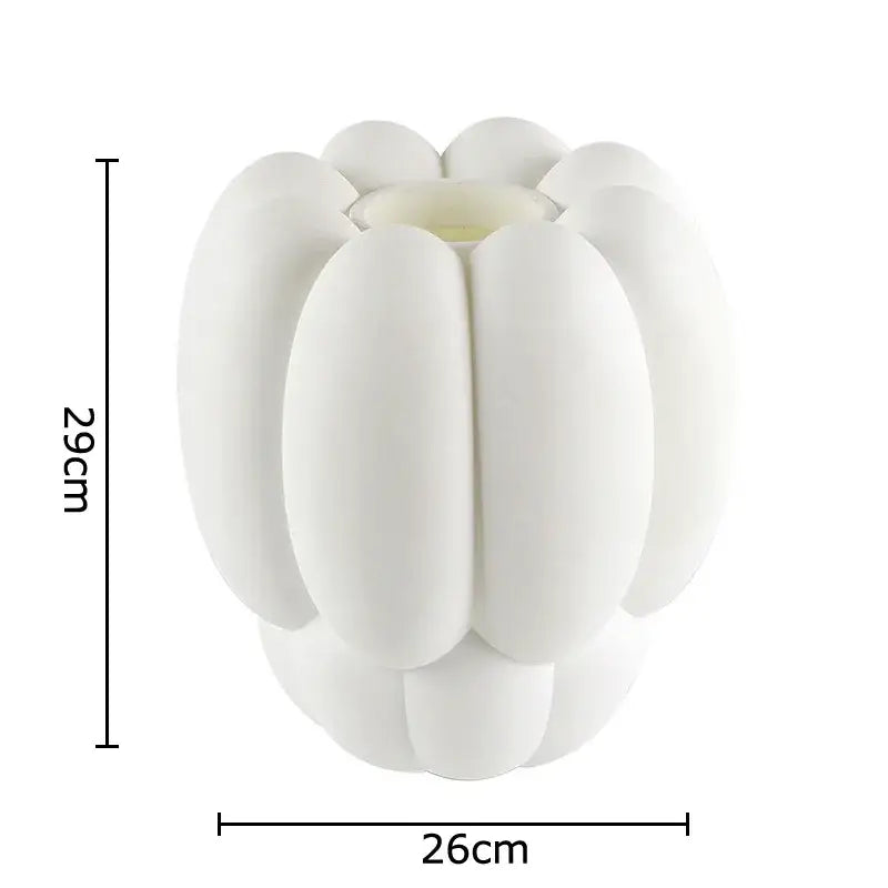 White Ceramic Petal Vase