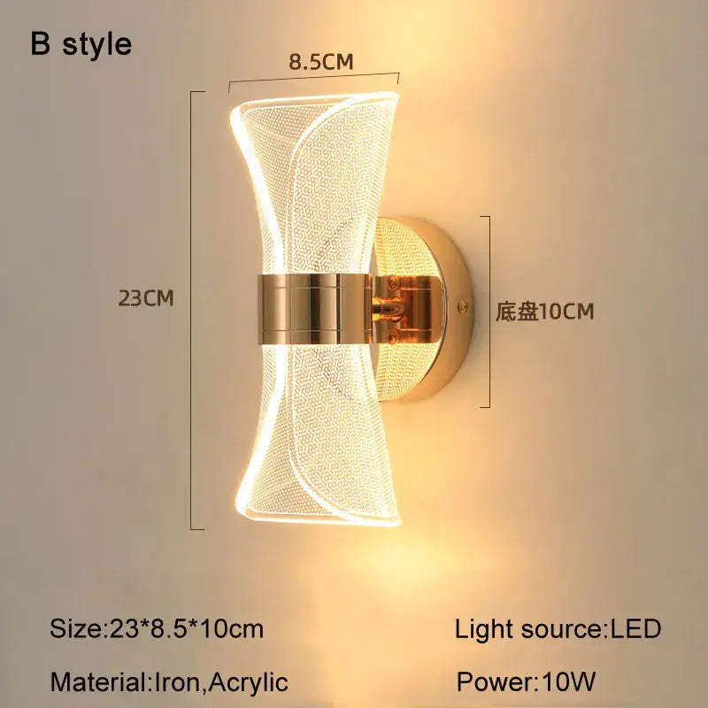 Gold Nordic Wall Light