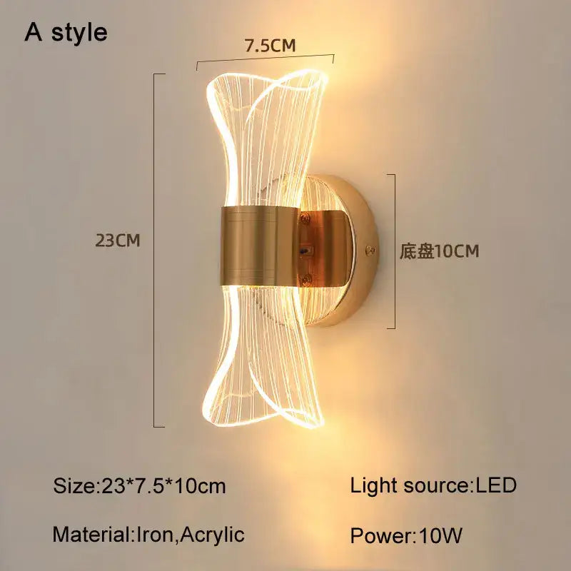 Gold Nordic Wall Light