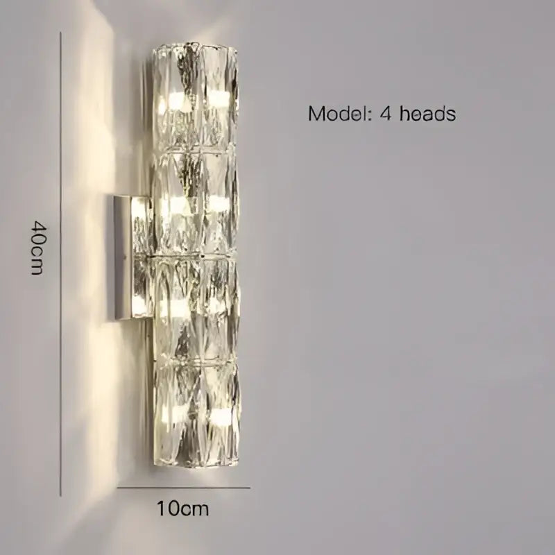 Chrome Crystal Wall Lamp 6-Layer Segmented Design