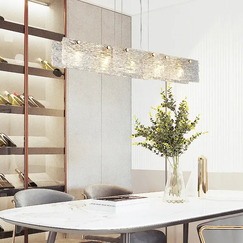 Silver Gold Glass Chandelier