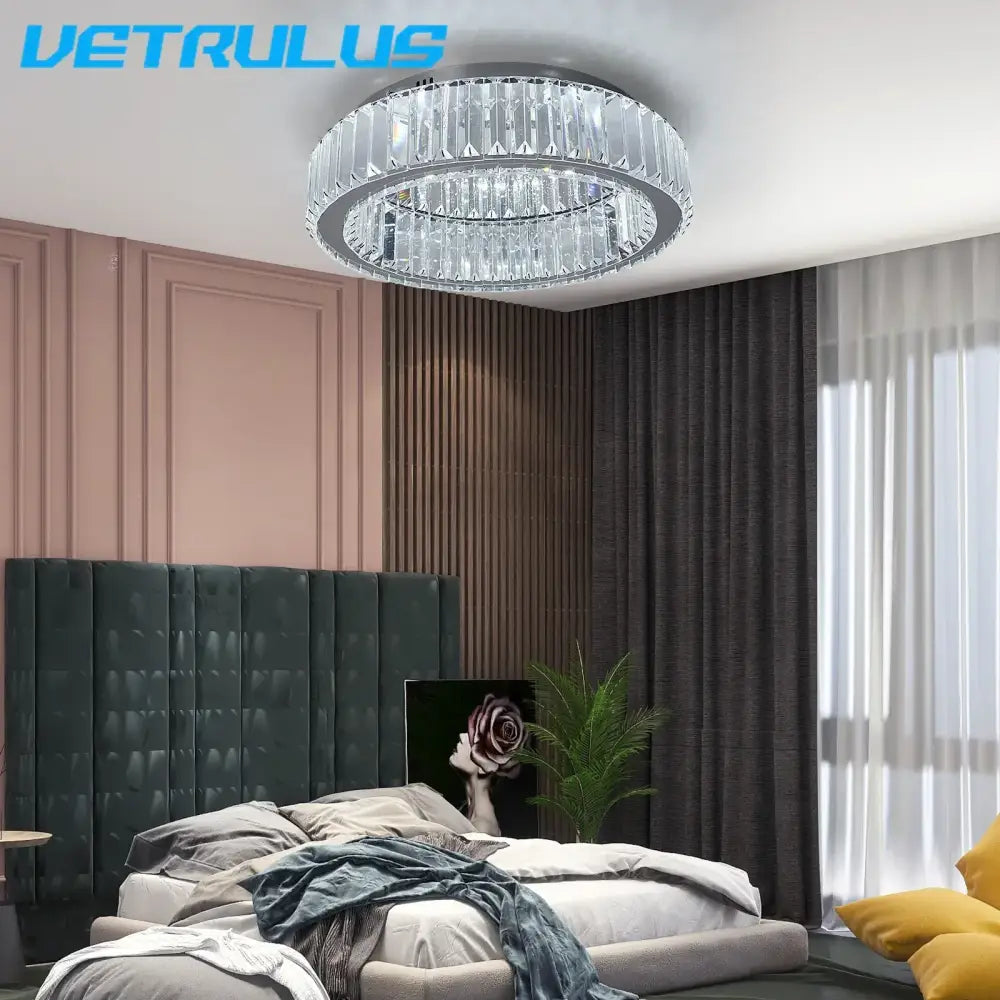 Crystal LED Circle Chandelier