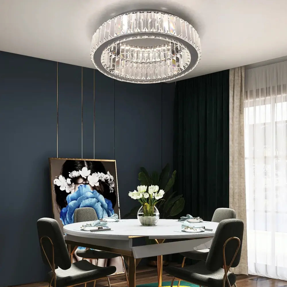 Crystal LED Circle Chandelier