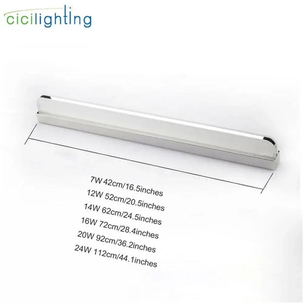 Silver LED Vanity Wall Light