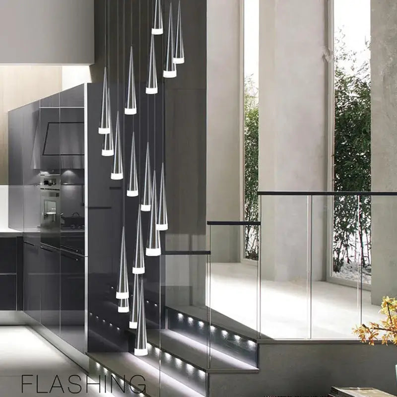Silver Conical Pendant Light