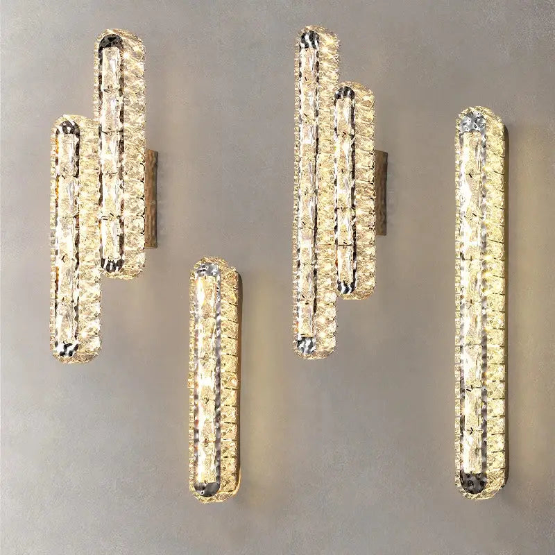 Chrome Crystal Nordic Dining Room Wall Sconce
