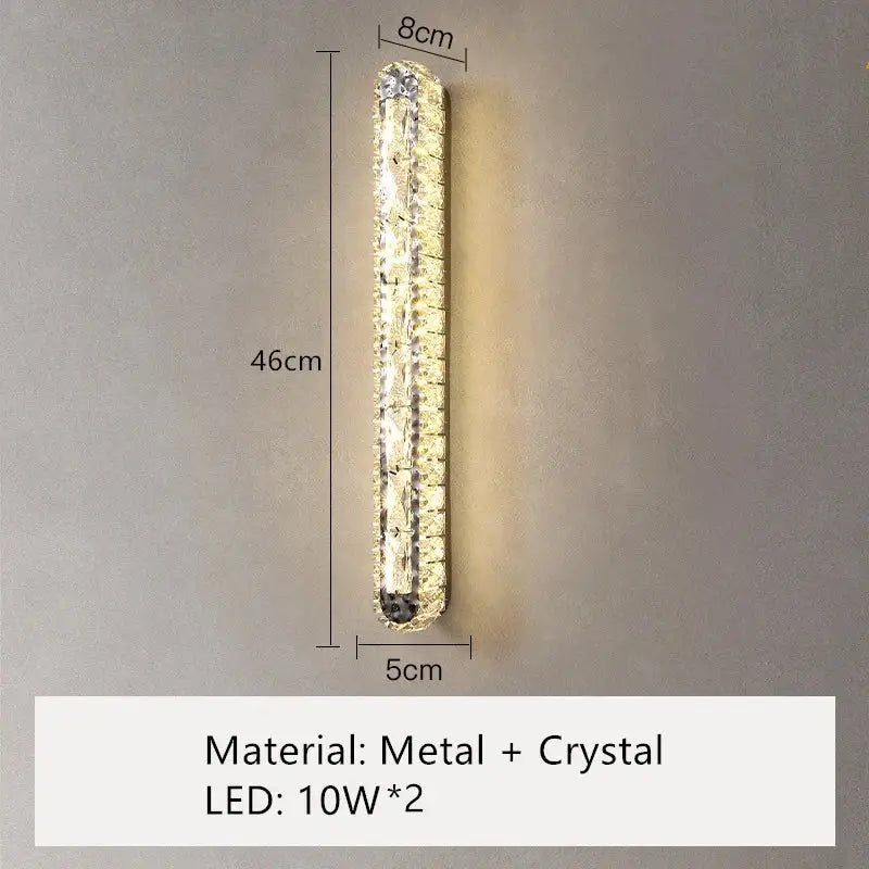 Chrome Crystal Nordic Dining Room Wall Sconce
